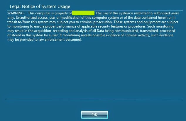 Deploying Legal Notice Logon Banner in Domain Computers | Yogesh